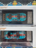 DEMON KING Nissan Skyline GT-R R34 Gulf Livery Chrome Teal JDM Diecast Sealed